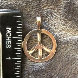 Sterling silver peace sign necklace pendant